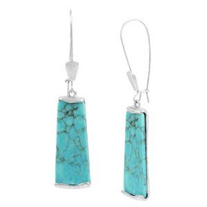 Robert Lee Morris Soho Silver-Tone Turquoise-Look Stone Drop Earrings - Silver